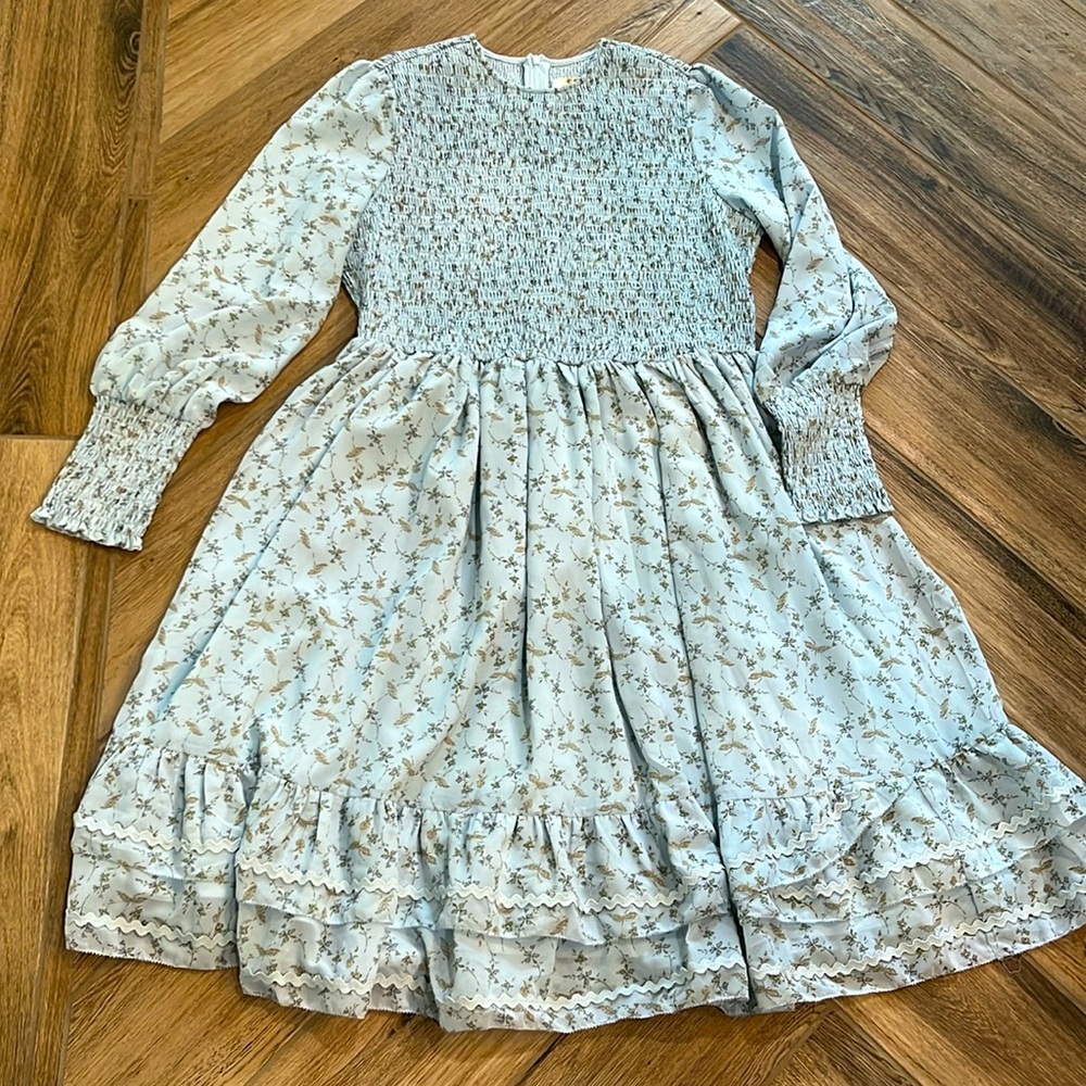 EPIK Blue Floral Print Dress EUC